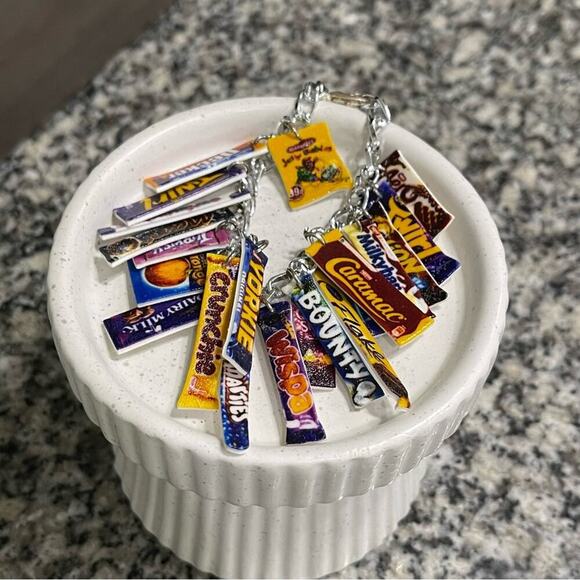 Boutique British Candy Silver Charm Bracelet - Picture 1 of 3